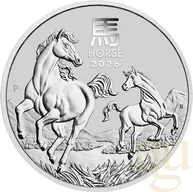 1 Unze Silbermünze Australien Lunar III Pferd 2026