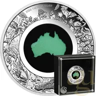 1 Unze Silbermünze Australien Great Southern Land Chrysoprase 2024 - polierte Platte