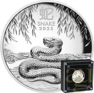 1 Unze Silbermünze Australien Lunar III Schlange 2025 - polierte platte - High Relief