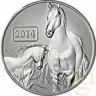 1 Unze Silbermünze Tokelau Lunar Pferd 2014