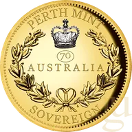 Double Australian Sovereign 2022 Goldmünze polierte Platte - High Relief
