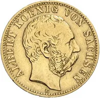 10 Mark Goldmünze Albert König von Sachsen