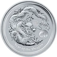 1 Unze Silbermünze Australien Lunar II Drache 2012 - Privy Mark Löwe