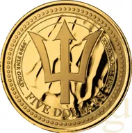 1 Unze Goldmünze Barbados Trident 2024