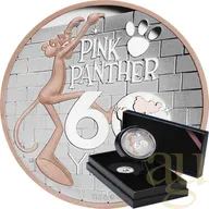 5 Unzen Silbermünze Tuvalu - 60 Jahre The Pink Panther 2024 - High Relief - teilvergoldet