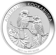 1 Unze Silbermünze Australien Kookaburra 2013 - Privy Mark Schlange