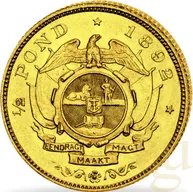 1/2 Pfund Goldmünze Südafrika Ohm Krüger 1892-1897