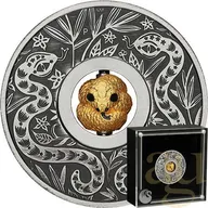 1 Unze Silbermünze Tuvalu Rotating Charm Schlange 2025 - Antik Finish
