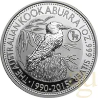 1 Unze Silbermünze Australien Kookaburra 2015 - Privy Mark Ziege