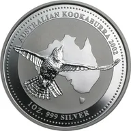 10 Unzen Silbermünze Australien Kookaburra 2002