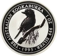 2 Unzen Silbermünze Australien Kookaburra 1995