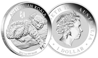 1 Unze Silbermünze Australien Koala 2012 - Privy Mark Berliner Bär