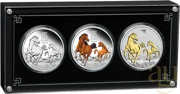 Silbermünze Australien Lunar III Pferd 2026 - Trio Set