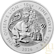 10 Unzen Silbermünze Tudor Beasts Queen's Lion 2026