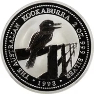 2 Unzen Silbermünze Australien Kookaburra 1998