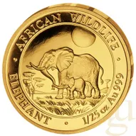 1/25 Unze Goldmünze Somalia Elefant 2011