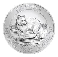 1.5 Unzen Silbermünze Kanada Arctic Fox - Polarfuchs 2014