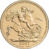 1/2 Pfund Goldmünze Sovereign King Charles 2027
