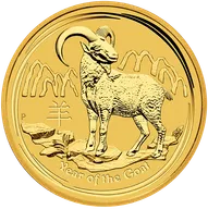 2 Unzen Goldmünze Australien Lunar II Ziege 2015