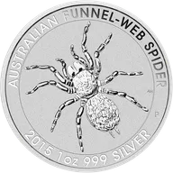 1 Unze Silbermünze Australien Trichternetzspinne 2015
