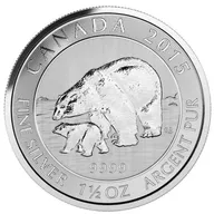1.5 Unzen Silbermünze Kanada Polarbär 2015