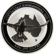 2 Unzen Silbermünze Australien Kookaburra 2002