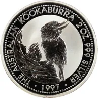 2 Unzen Silbermünze Australien Kookaburra 1997