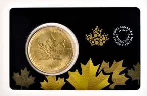 1 Unze Goldmünze Maple Leaf 2015 in Blisterkarte