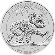 1 Kilogramm Silbermünze Australien Koala 2016