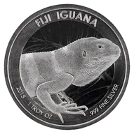 1 Unze Silbermünze Fiji Iguana 2015