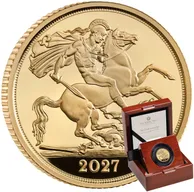 1/2 Pfund Goldmünze Sovereign King Charles 2027 - polierte Platte