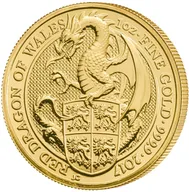 1 Unze Goldmünze Queens Beasts Red Dragon 2017