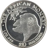 1 Unze Silbermünze Somali Republic African Monkey 1998