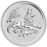 10 Kilogramm Silbermünze Australien Lunar II Hund 2018