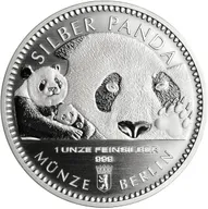 1 Unze Silber Panda 2018 Münze Berlin Round
