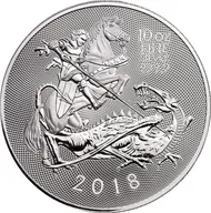 10 Unzen Silbermünze Großbritannien Valiant 2018