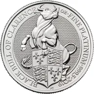 1 Unze Platinmünze Queens Beasts Black Bull 2019
