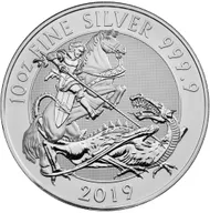 10 Unzen Silbermünze Großbritannien Valiant 2019