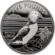 1 Unze Silbermünze Alderney Puffin - Papageitaucher 2019