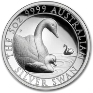 5 Unzen Silbermünze Australien Schwan 2019 - High Relief - polierte Platte