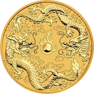 1 Unze Goldmünze Australien Chinese Myths and Legends Drache & Drache 2020