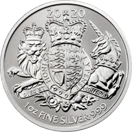 1 Unze Silbermünze Großbritannien Royal Arms 2020