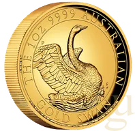 1 Unze Goldmünze Australien Schwan 2020 - High Relief - polierte Platte