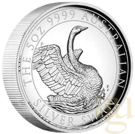 5 Unzen Silbermünze Australien Schwan 2020 - High Relief - polierte Platte