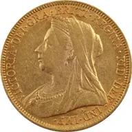 1 Pfund Goldmünze Sovereign Victoria Schleier