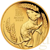 1/4 Unze Goldmünze Australien Lunar III Maus 2020 - polierte Platte