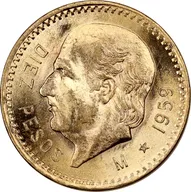 10 Diez Pesos Goldmünze Mexiko Hidalgo