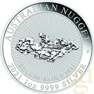 1 Unze Silbermünze Australien Nugget - Golden Eagle 2021