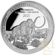 1 Unze Silbermünze Prehistoric Life - Wollmammut 2021