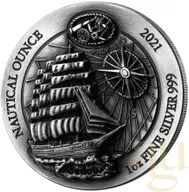 1 Unze Silbermünze Ruanda Nautical Serie - 100 Jahre Sedov 2021 - High Relief
